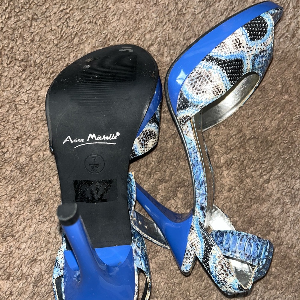 Anne Michelle blue snake print